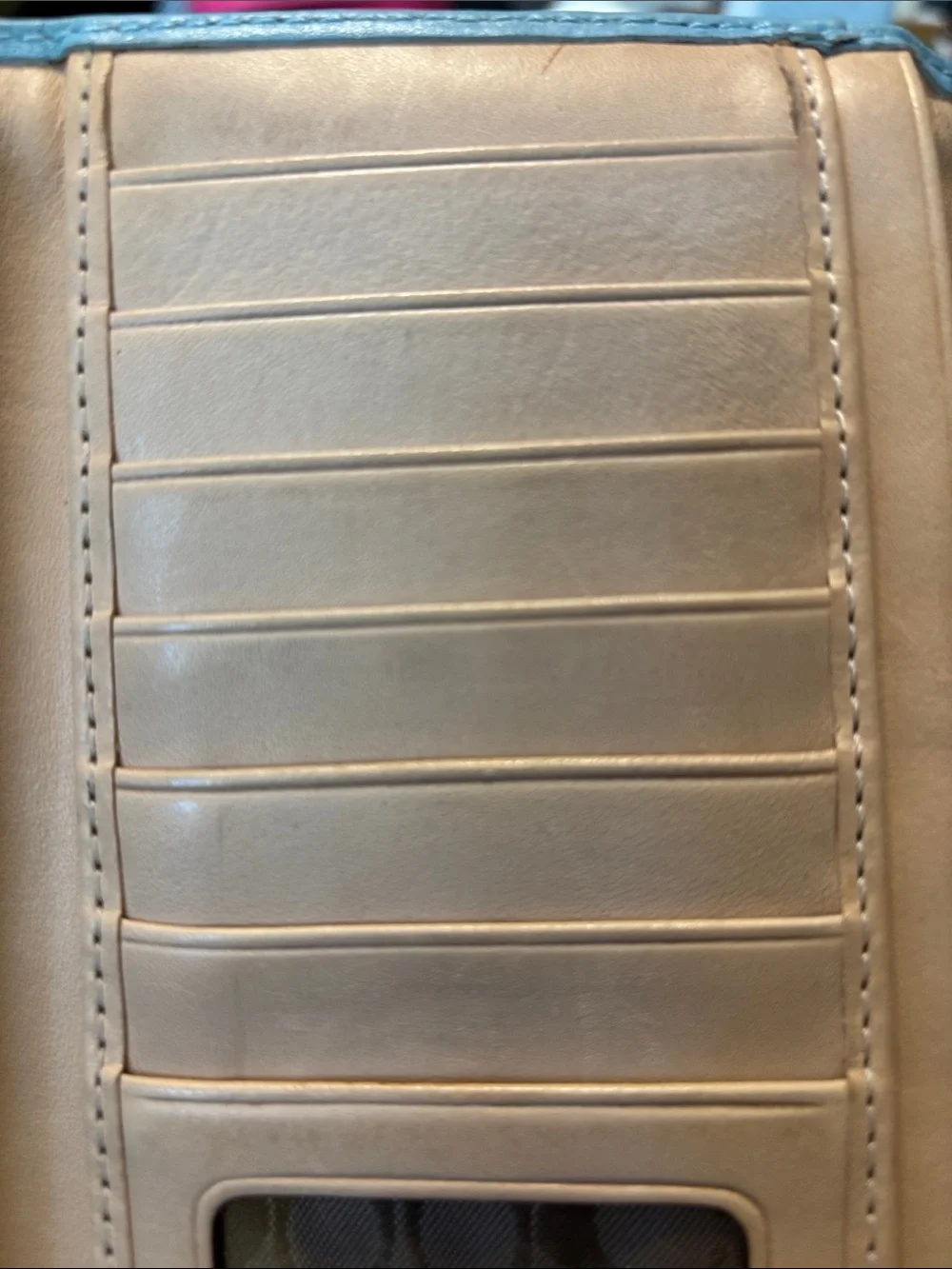 Vintage Coach Legacy Light Blue Leather Buckle Wallet